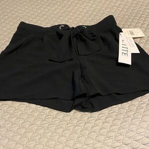 NWT Petite Chic Black High Waist Women's Shorts